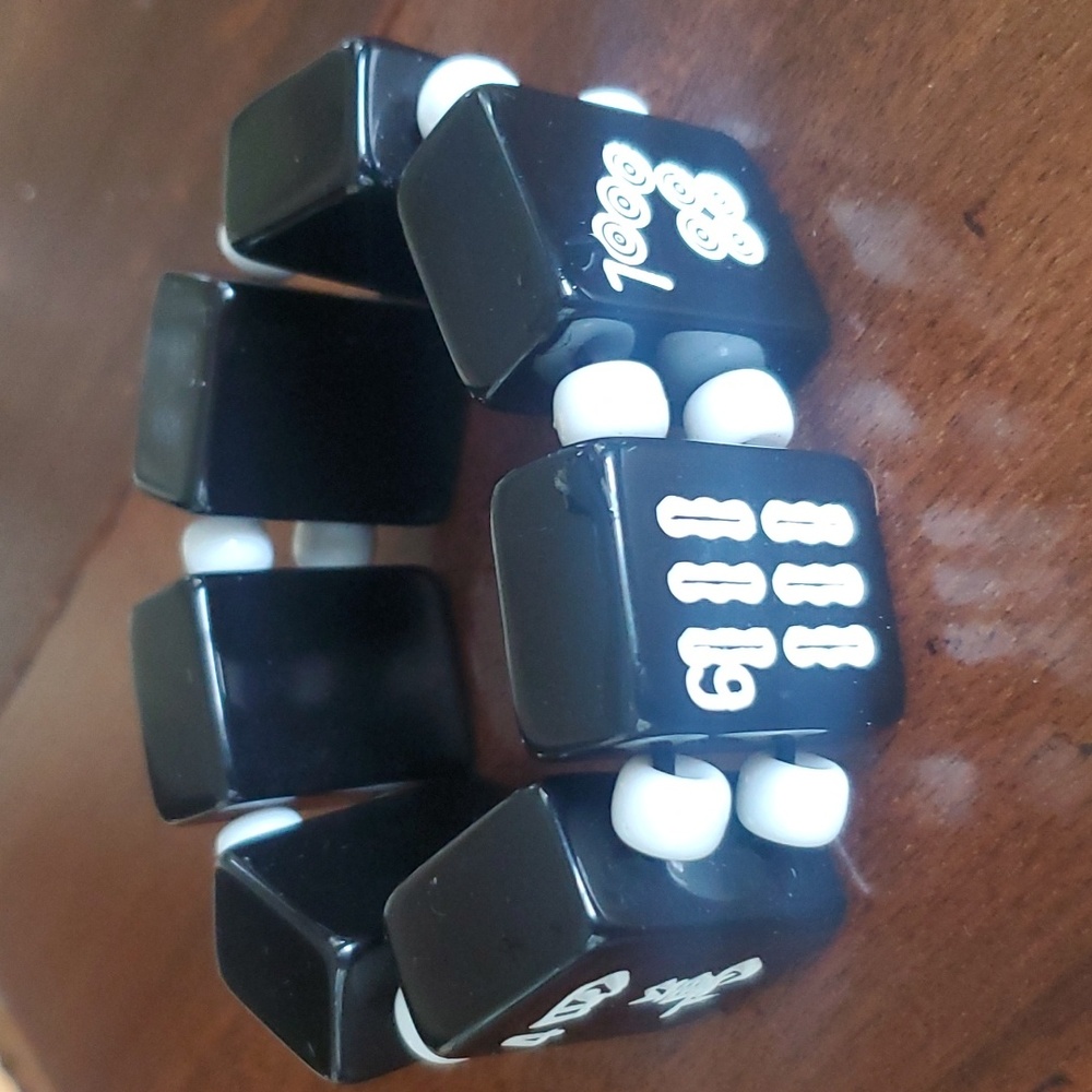 Vintage mahjong tile bracelet - Picture 4 of 5